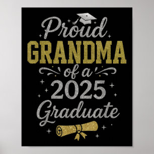 Proud Grandma Of A 2025 Graduate Senior Graduation Poster