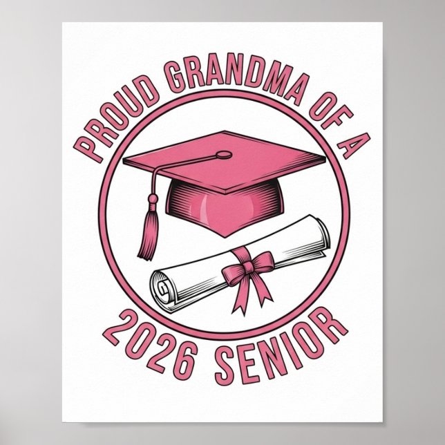 Proud Grandma of a 2026 Football Senior Class Poster (Front)