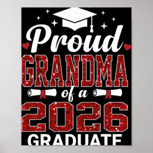 Proud Grandma Of A 2026 Graduate Cl Of Graduation Poster