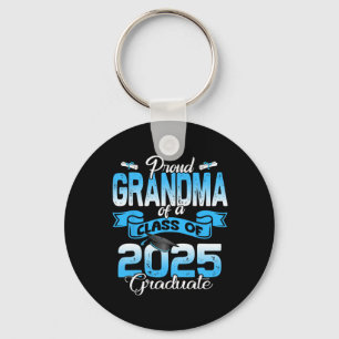Proud Grandma Of A Cl Of 2025 Graduate Funny Senio Keychain