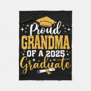 Proud Grandma Of A Cl Of 2025 Graduate Senior 2025 Fleece Blanket