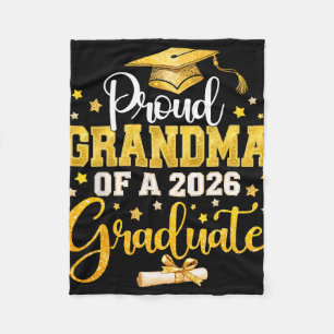 Proud Grandma Of A Cl Of 2026 Graduate Senior Grad Fleece Blanket
