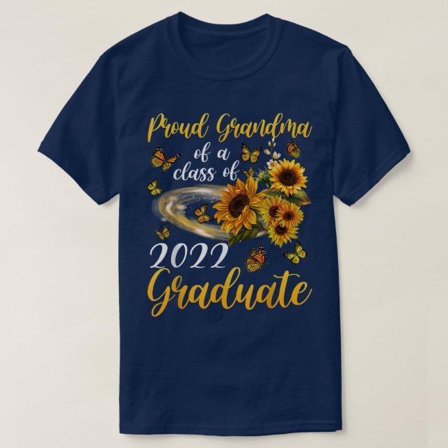 Proud Grandma of a Class of 2022 Graduate Shirt Se (Design Front)