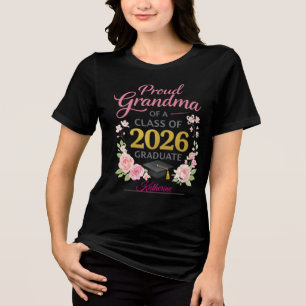 Proud Grandma of a Class of 2026 Graduate T-Shirt Tri-Blend Shirt