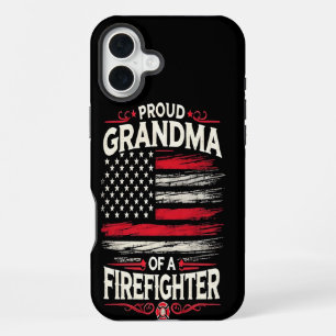 Proud Grandma of a Firefighter iPhone 16 Plus Case