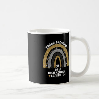 Proud Grandma Of A High School Graduate Rainbow  Coffee Mug