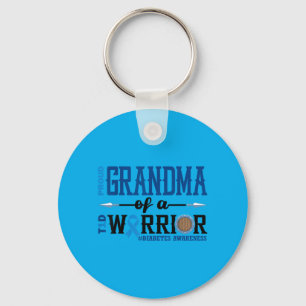 Proud Grandma Of A T1d Warrior Diabetes Awareness Keychain