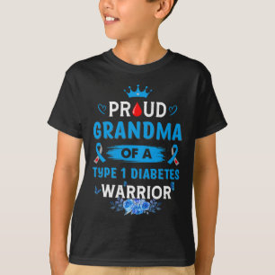 Proud Grandma Of A Type 1 Diabetes Warrior TD1 Dia T-Shirt