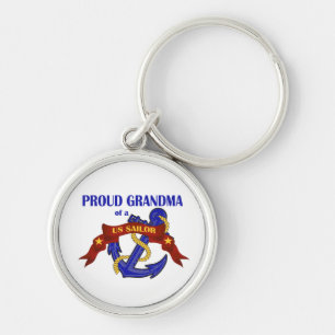 Proud Grandma of a US Sailor Key Chain