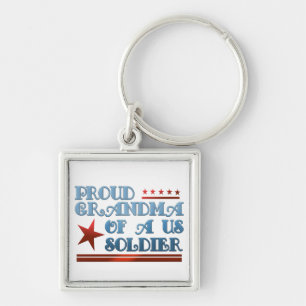 Proud Grandma of a US Soldier Keychain