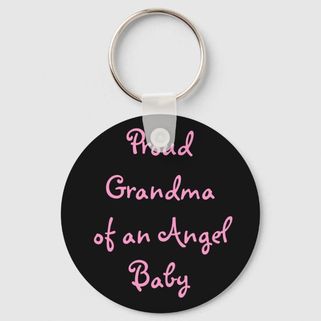 Proud Grandma of an Angel Baby Keychain (Front)
