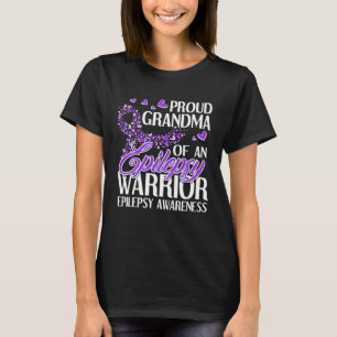 Proud Grandma of Epilepsy Warrior Epilepsy Awarene T-Shirt