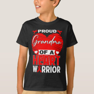 Proud Grandma Of Heart Warrior Heart Disease Aware T-Shirt