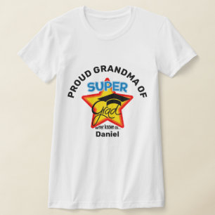 PROUD GRANDMA OF Super Grad Editable Text T-Shirt