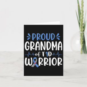 Proud Grandma Of T1d Warrior Diabetes Awareness Bl Card