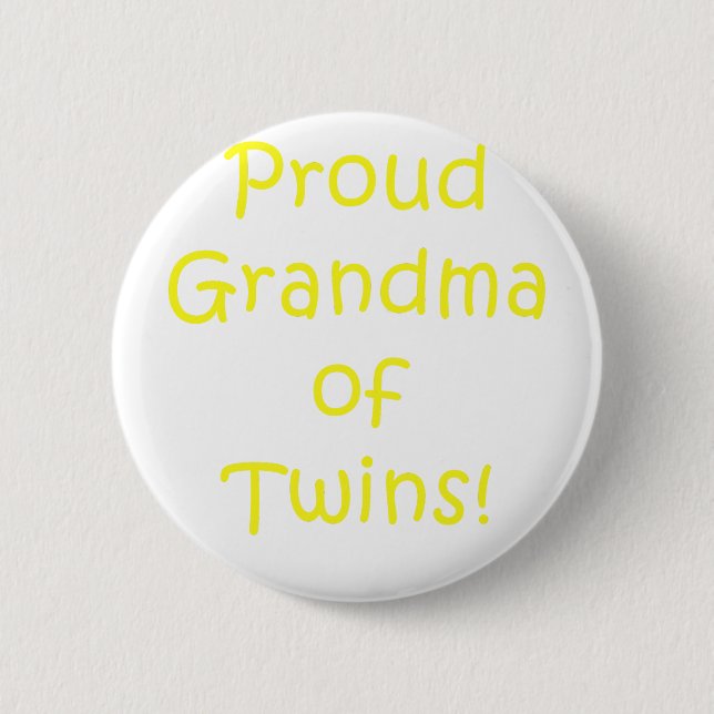 Proud Grandma of Twins 2 Inch Round Button (Front)