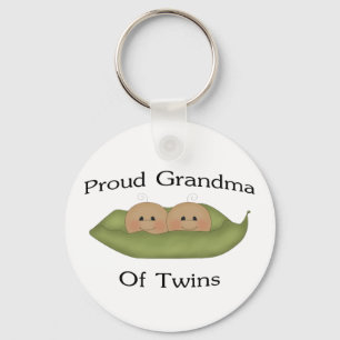 Proud Grandma Of Twins Keychain