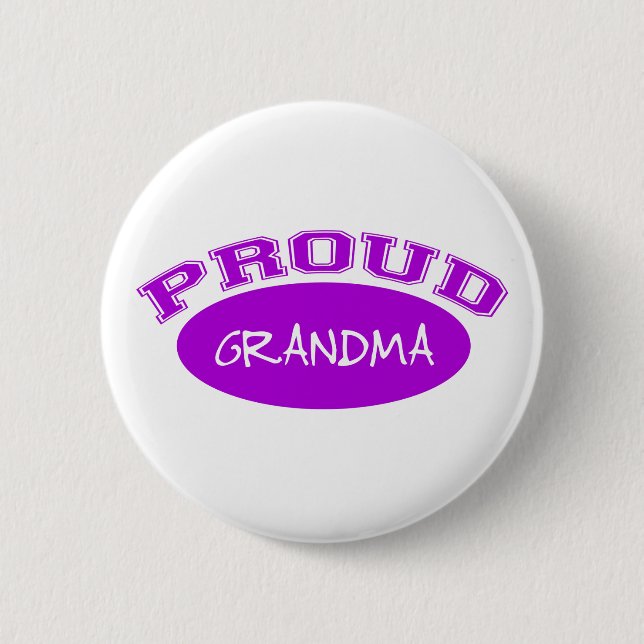 Proud Grandma (Purple) 2 Inch Round Button (Front)