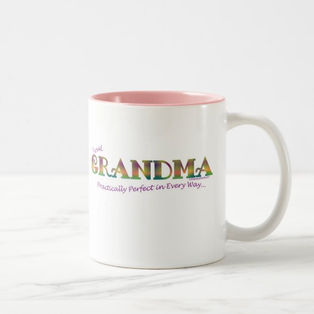 PROUD GRANDMA Two-Tone COFFEE MUG (Right)
