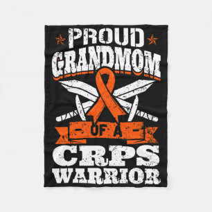 Proud Grandmom Of A Crps Warrior Rsd Awareness Rnd Fleece Blanket