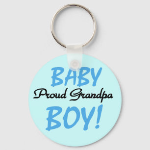 Proud Grandpa Baby Boy Tshirts and Gifts Keychain