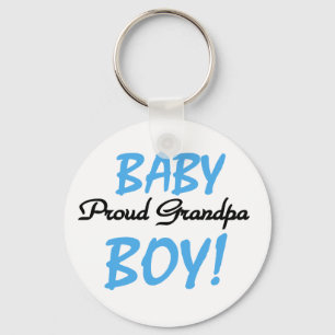 Proud Grandpa Baby Boy Tshirts and Gifts Keychain