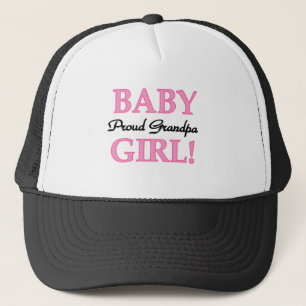 Proud Grandpa Baby Girl T-shirts and Gifts Trucker Hat