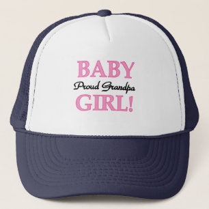 Proud Grandpa Baby Girl T-shirts and Gifts Trucker Hat
