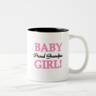Proud Grandpa Baby Girl T-shirts and Gifts Two-Tone Coffee Mug
