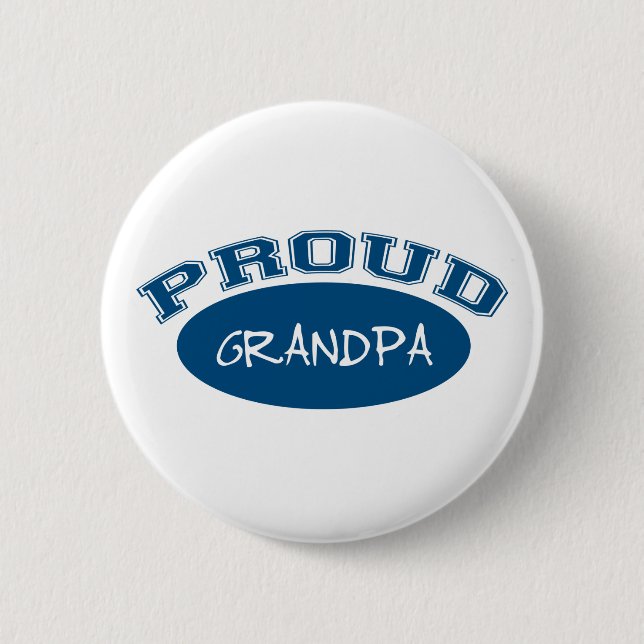 Proud Grandpa (Blue) 2 Inch Round Button (Front)