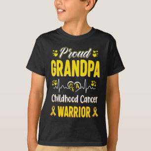 proud Grandpa Childhood cancer warrior awareness r T-Shirt