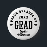 Proud Grandpa Grad Varsity Typography Graduation 2 Inch Round Button<br><div class="desc">Proud Grandpa Grad Varsity Typography Graduation</div>