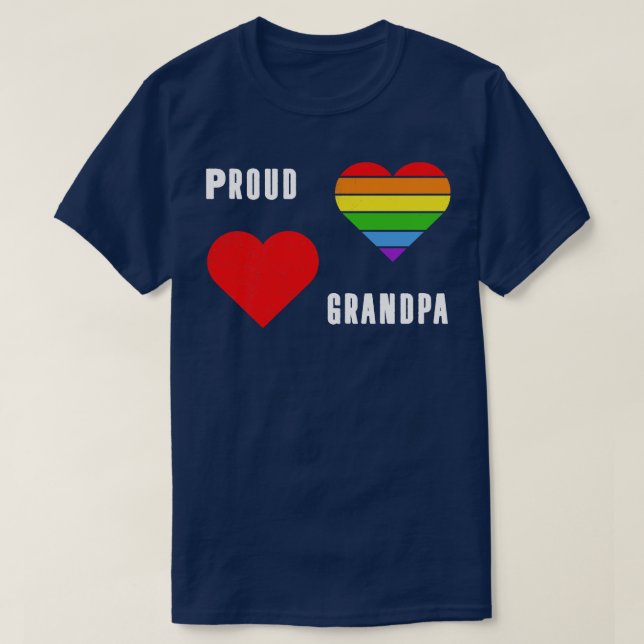 Proud grandpa  LGBT Pride Month Tee LGBTQ Supporte (Design Front)