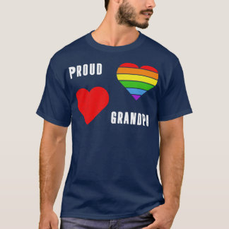 Proud grandpa  LGBT Pride Month Tee LGBTQ Supporte