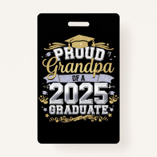 Proud Grandpa Of A 2025 Graduate Graduation Family Badge