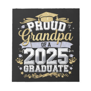 Proud Grandpa Of A 2025 Graduate Graduation Family Notepad