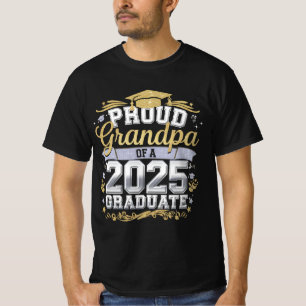 Proud Grandpa Of A 2025 Graduate Graduation Family T-Shirt