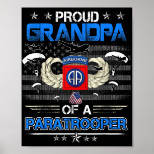 Proud Grandpa Of A Army 82nd Airborne Paratroope V Poster