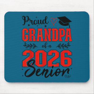 Proud grandpa of a class of 2026 senior, senior 26 mouse pad