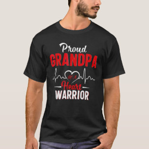 Proud Grandpa Of A Heart Warrior CHD Awareness T-Shirt