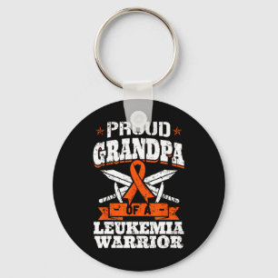 Proud Grandpa Of A Leukaemia Warrior Abuelo Awaren Keychain