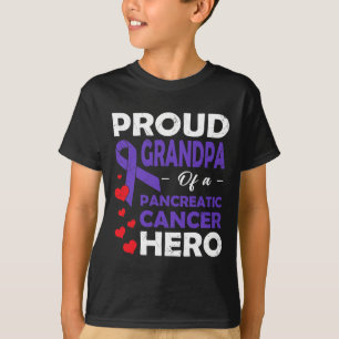 Proud Grandpa Of A Pancreatic Cancer Hero Warrior  T-Shirt