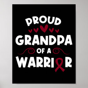 Proud Grandpa Of A Sickle Cell Warrior Sickle Cell Poster