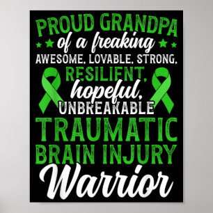 Proud Grandpa of A Traumatic Brain Injury Warrior Poster
