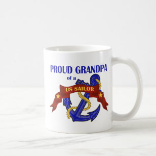 Proud Grandpa of a US Sailor Coffee Mug