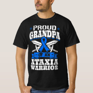 Proud Grandpa Of An Ataxia Warrior Awareness Ribbo T-Shirt