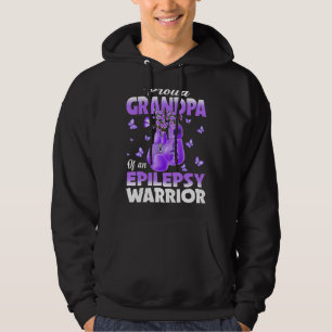 Proud Grandpa Of An Epilepsy Warrior Epilepsy Awar Hoodie