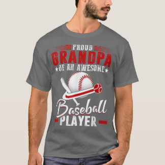 Proud Grandpa Of Baseball Player Grandfather T-Shirt