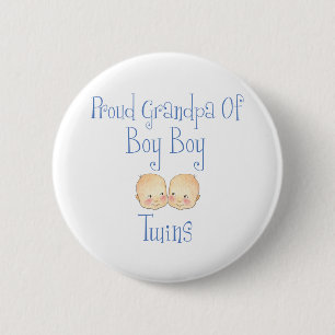 Proud Grandpa Of Boy Twins 2 Inch Round Button