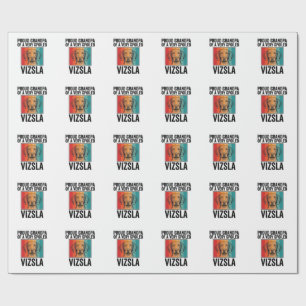 Proud Grandpa Vizsla Vintage Dog Lover Design_1 Wrapping Paper